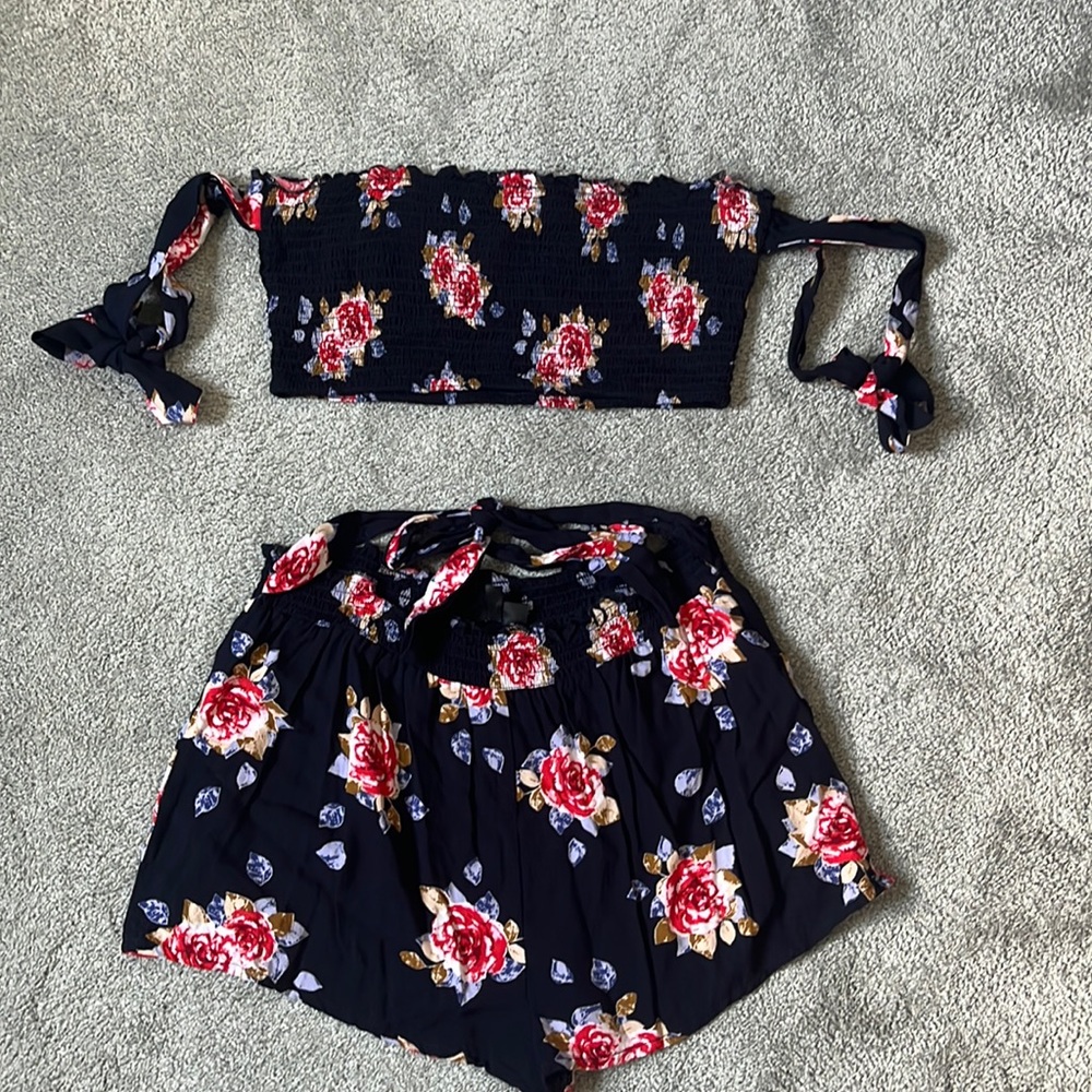 Top Shop shorts and top